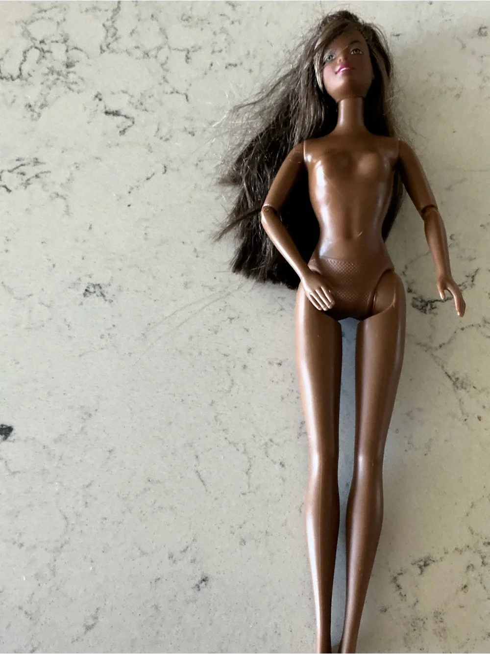 Vintage 1990 Barbie doll California beach style Mattel brunette 11.5”